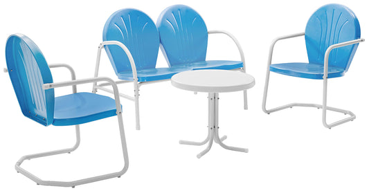 Patio Furniture Sets | Griffith Metal Outdoor Furniture Set | Nostalgic Charm, Durable & Stylish | Loveseat, 2 Chairs & Side Table | Perfect for Relaxation & Fond Memories | casafoyer.myshopify.com