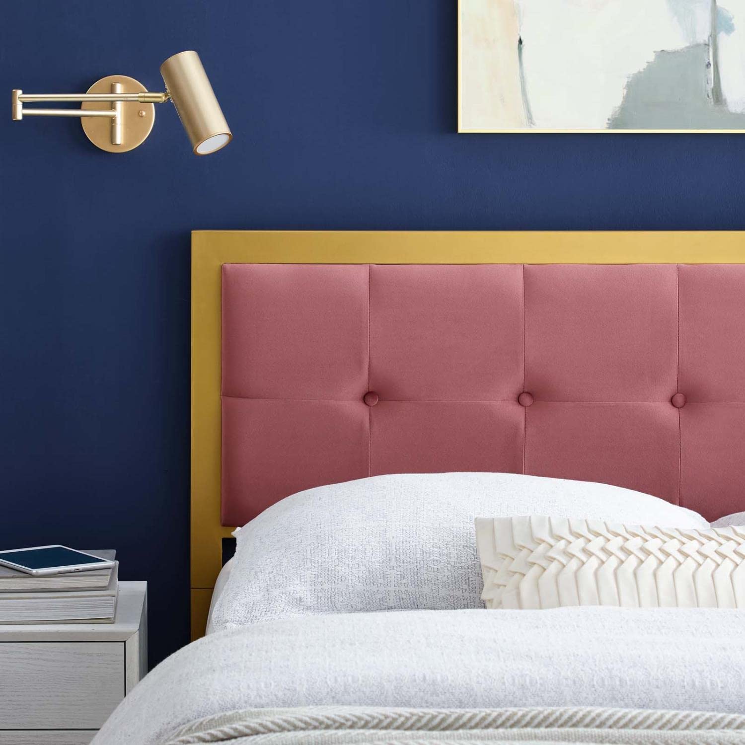 headboards | CasaFoyer Teagan Tufted Performance Velvet King Headboard | Vintage Modern Elegance | Glamorous Deco Style | Stain-Resistant | Dense Foam Cushioning | Durable Metal Frame | casafoyer.myshopify.com