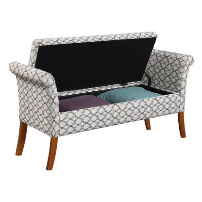 Ottoman | Designs4Comfort Garbo Storage Bench | Cozy Ottoman with Ample Storage | Durable Poplar Wood | Plush Fabric Upholstery | casafoyer.myshopify.com