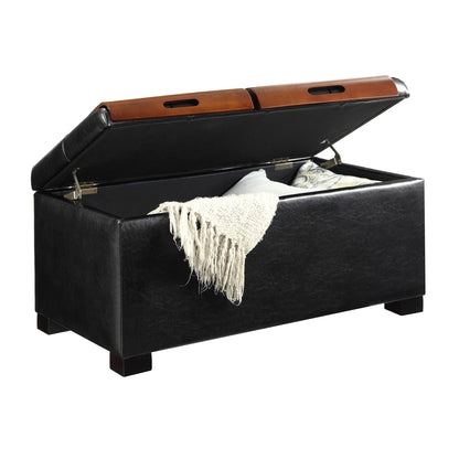 Ottoman | Designs4Comfort Storage Ottoman with Trays | Versatile & Elegant Furniture | Hinged Lid | Tufted Design | Solid Wood Feet | Bent Wood Trays | casafoyer.myshopify.com