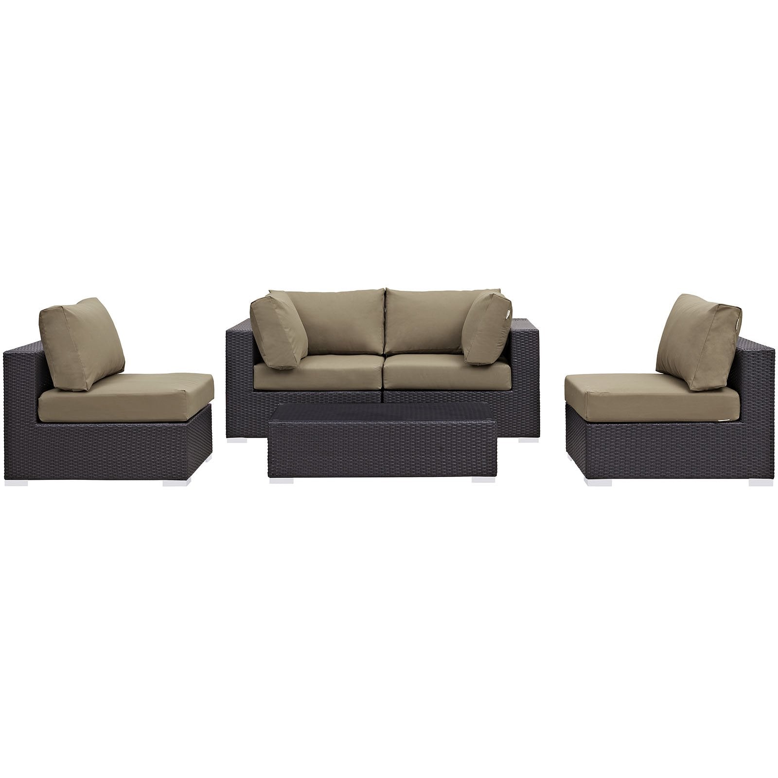 kitchen and dining room sets | CasaFoyer Convene Outdoor Sectional Set | Synthetic Rattan | Aluminum Frame | All-Weather Cushions | Patio, Backyard, Poolside Furniture | casafoyer.myshopify.com