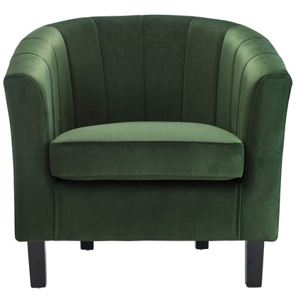 home office desk chairs | CasaFoyer Prospect Performance Velvet Armchair | Modern Barrel Back Design | Stain-Resistant Fabric | Elegant Channel Tufting | Retro Modern Elements | Densely Padded | Set of 1 | casafoyer.myshopify.com
