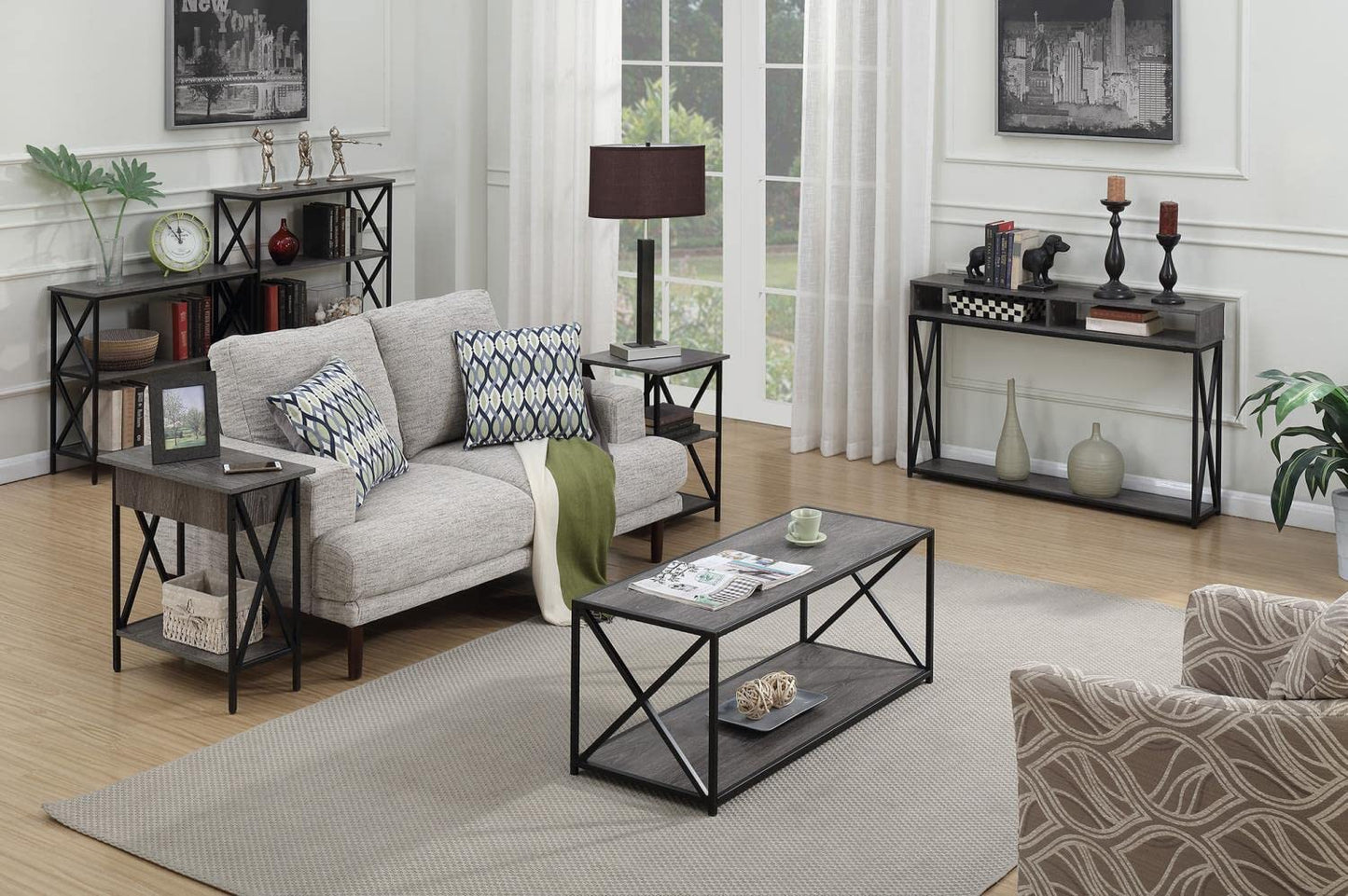 TABLE | Tucson Wedge End Table with Shelf | Functional & Stylish Space Transformer | Open Concept Design | Bottom Shelf for Extra Storage | Sturdy Metal Frame | Contemporary Décor Complement | casafoyer.myshopify.com
