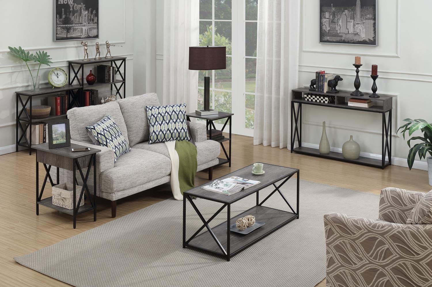 TABLE | Tucson Wedge End Table with Shelf | Functional & Stylish Space Transformer | Open Concept Design | Bottom Shelf for Extra Storage | Sturdy Metal Frame | Contemporary Décor Complement | casafoyer.myshopify.com