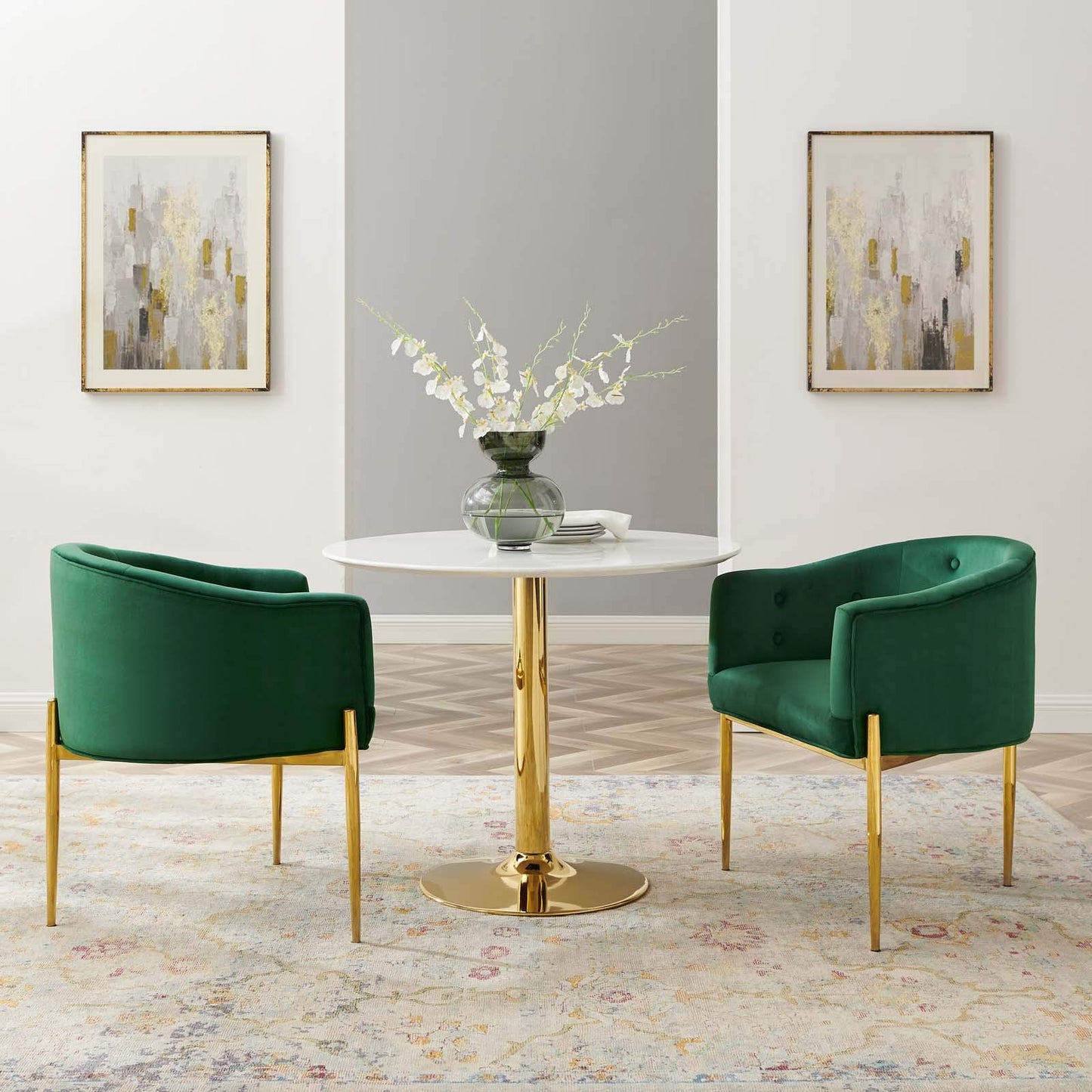 sofa tables | Ergode Savour Tufted Performance Velvet Accent Armchairs | Set of 2 | Elegant & Stain-Resistant | Perfect for Living, Dining, Bedroom, Office | Emerald | casafoyer.myshopify.com