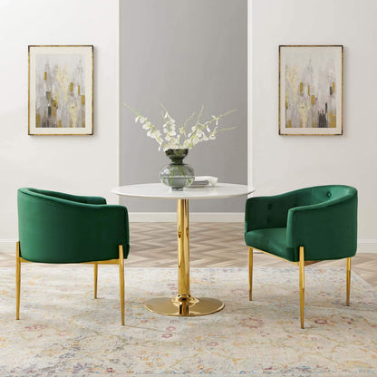 sofa tables | Ergode Savour Tufted Performance Velvet Accent Armchairs | Set of 2 | Elegant & Stain-Resistant | Perfect for Living, Dining, Bedroom, Office | Emerald | casafoyer.myshopify.com