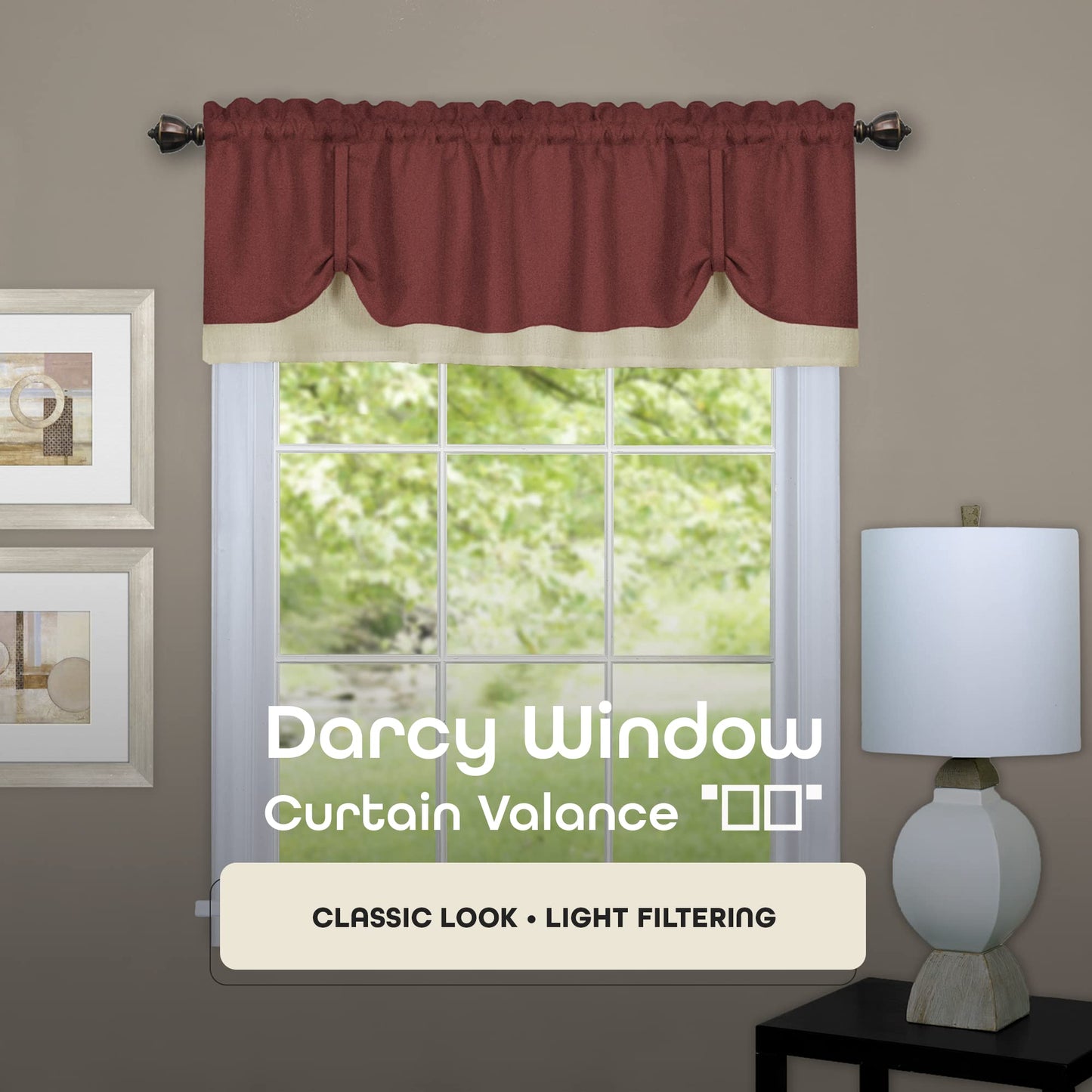 solar panels | CasaFoyer Darcy Window Curtain Valance | Polyester Fabric | 1.5 Rod Pocket | Kitchen Decor | Marsala/Tan | 58x14 | casafoyer.myshopify.com