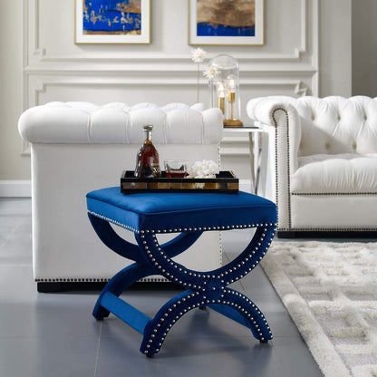ottomans | CasaFoyer Expound Performance Velvet Ottoman | Stylish, Elegant, Durable | Fully Assembled | Stain-Resistant | Comfortable Foam Padding | Instantly Enhance Your Living Space | casafoyer.myshopify.com