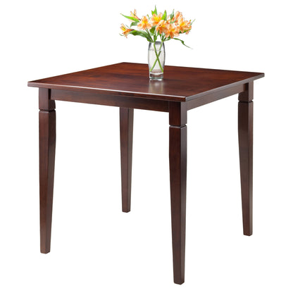 Dining Table | CasaFoyer  Wood Kingsgate Dining Table | Sleek Design | Tapered Legs | Versatile & Ideal for Small Spaces | Accommodates 4 Guests | Solid Wood | Walnut Finish | Easy Assembly | Dimensions: 29.53 W x 29.53 D x 29.13 H | Weight: 29 lbs. | casafoyer.myshopify.com