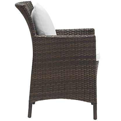 kitchen and dining room sets | CasaFoyer Conduit Outdoor Patio Dining Collection | 5 Piece Set | Transitional Style with Modern Flair | Powder-Coated Aluminum Frame | UV-Resistant Wicker Rattan | Waterproof Cushions | All-Weather Design | casafoyer.myshopify.com