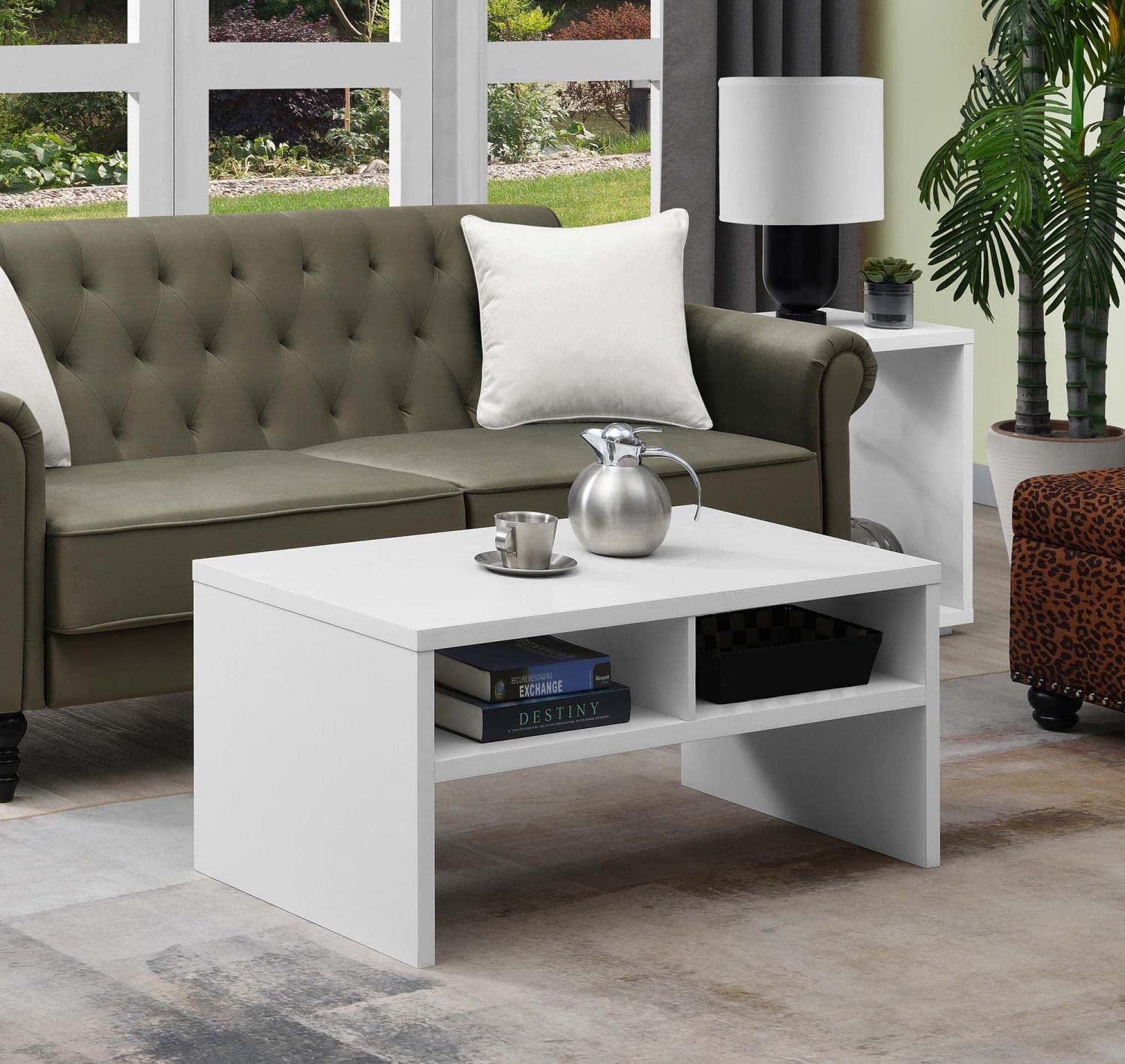 TABLE | Northfield Admiral Deluxe Coffee Table with Shelves by Ergode | Sleek Design | Spacious Surface | 2 Extra Tiers of Shelving | Durable Construction | casafoyer.myshopify.com