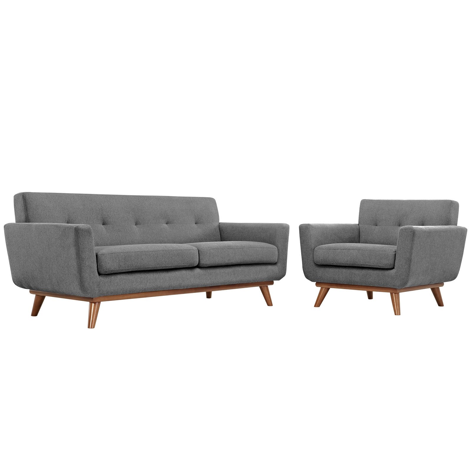 home office desk chairs | CasaFoyer Engage Sofa Set | Curved Design | Dual Cushions | Tufted Buttons | Cherry Wood Legs | Perfect for Lounging & Conversations | casafoyer.myshopify.com