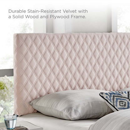 headboards | CasaFoyer Angela Tufted Diamond Lattice Performance Velvet Full/Queen Headboard | Textured Diamond Pattern | Adjustable Height | High-Quality Upholstery | Sturdy Wood Construction | Ultimate Comfort | Complete Bedroom Upgrade | casafoyer.myshopify.com