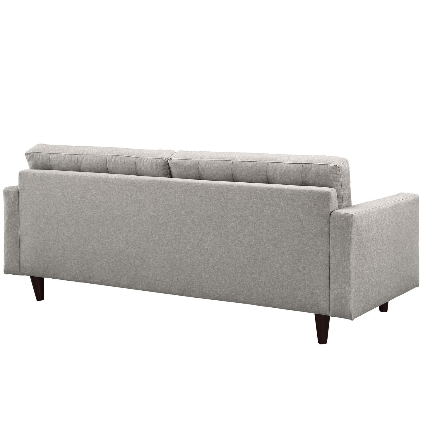 ottomans | CasaFoyer Empress Upholstered Sofa | Luxurious & Elegant Design | Tufted Buttons | Plush Cushions | Light Gray | casafoyer.myshopify.com
