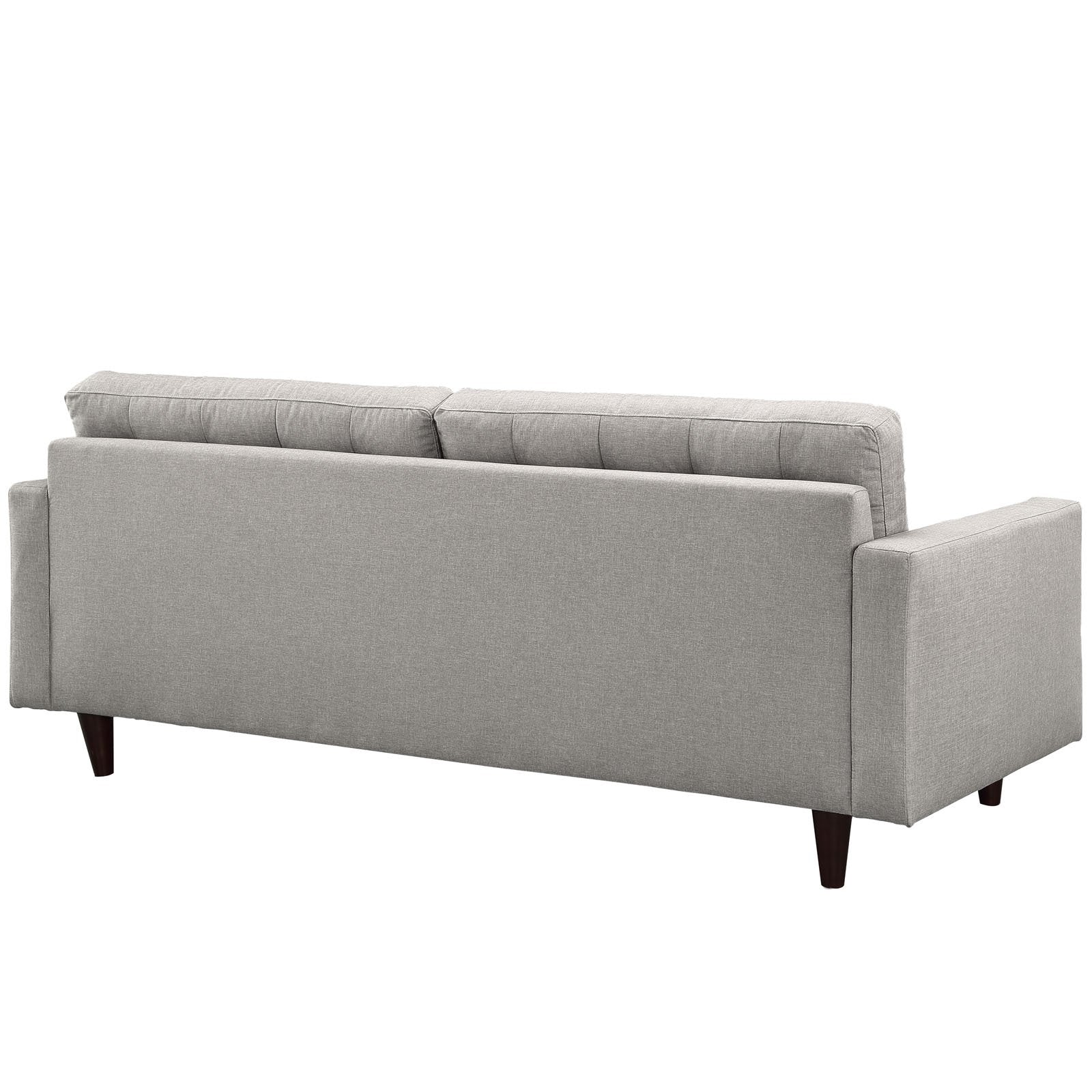ottomans | CasaFoyer Empress Upholstered Sofa | Luxurious & Elegant Design | Tufted Buttons | Plush Cushions | Light Gray | casafoyer.myshopify.com