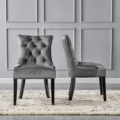 home office desk chairs | CasaFoyer Regent Tufted Button Upholstered Performance Velvet Dining Chair | Set of 2 | Mint | Stain-Resistant | Foam Padded | 500 lbs Capacity | casafoyer.myshopify.com