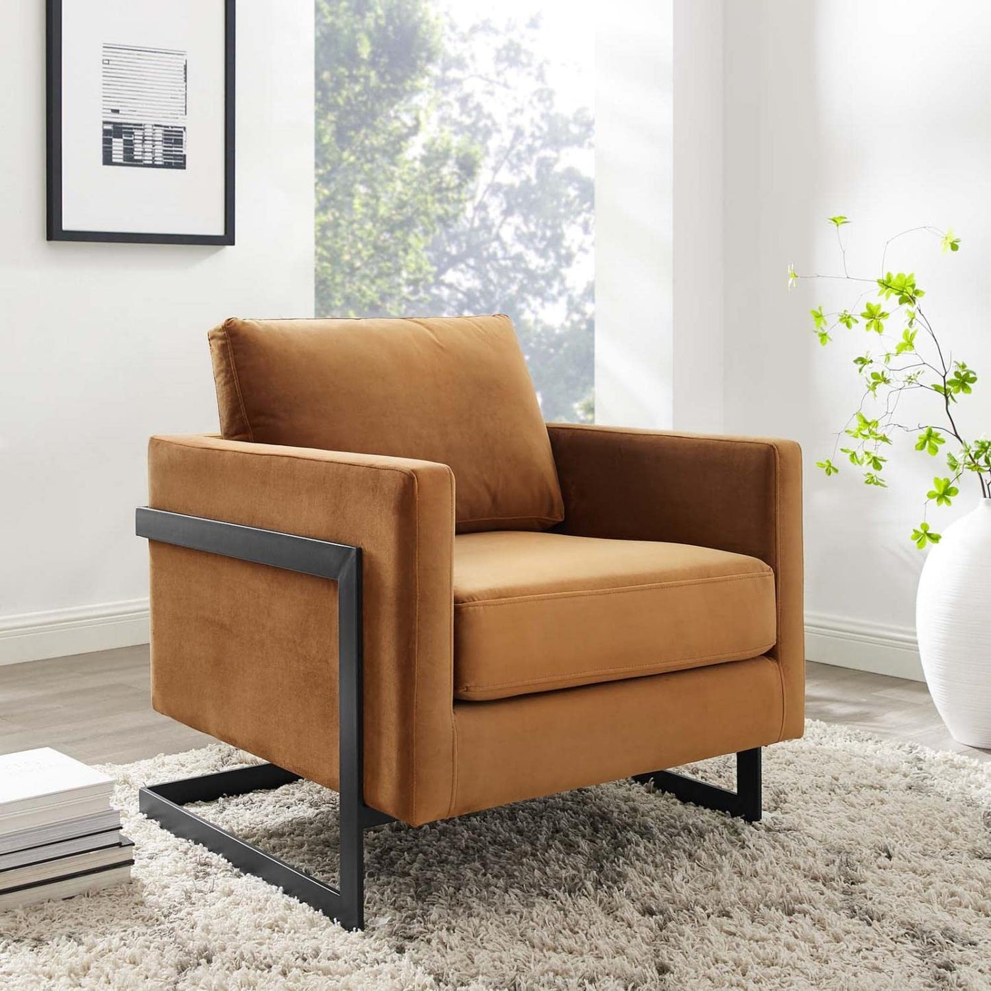 sofas | CasaFoyer Posse Performance Velvet Accent Chair | Opulent Luxury & Glamorous Deco Style | Soft & Stain-Resistant | Sleek Matte Black Stainless Steel Base | Premium Seating Experience | No Assembly | 300 lbs Weight Capacity | casafoyer.myshopify.com