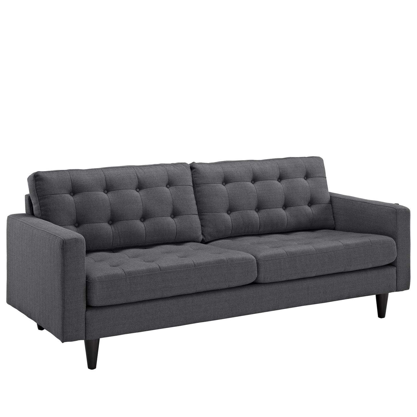 ottomans | CasaFoyer Empress Upholstered Sofa | Exquisite Design | Tufted Buttons | Luxurious Cushions | Elegant Armrests | Solid Wood Legs | Bonded Leather Upholstery | casafoyer.myshopify.com