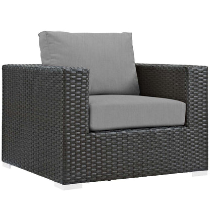 kitchen and dining room sets | CasaFoyer Sojourn Outdoor Patio Furniture Set | Ottoman & Armchairs | Sunbrella Cushions | UV Protection | Powder-Coated Aluminum Frame | casafoyer.myshopify.com