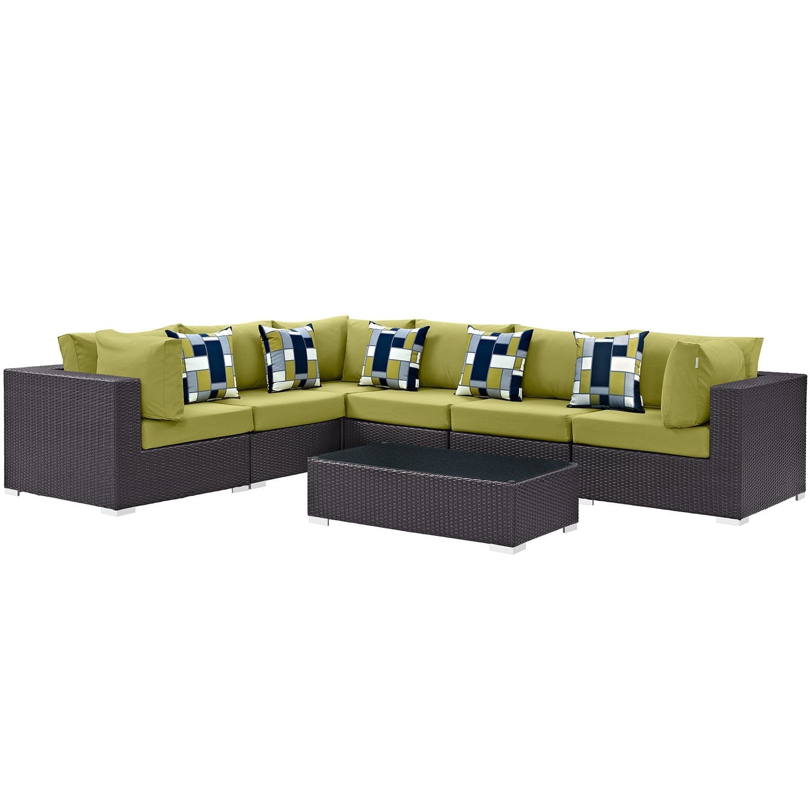 kitchen and dining room sets | CasaFoyer Convene Outdoor Sectional Set | Adjustable | Weather-Resistant | 7 Piece Patio Furniture | Pillows | Coffee Table | Armless & Corner Chairs | casafoyer.myshopify.com