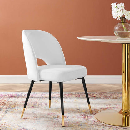 home office desk chairs | CasaFoyer Rouse Dining Side Chair | Modern Design | Comfortable Foam Padding | Stain-Resistant Velvet Upholstery | Bentwood Construction | Matte Black Stainless Steel Legs | casafoyer.myshopify.com