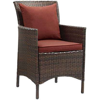 patio bistro sets | CasaFoyer Conduit Outdoor Patio Dining Armchair Set of 4 | Transitional Style | Durable Aluminum Frames | UV-Resistant Wicker Rattan | Comfortable Cushions | All-Weather Design | casafoyer.myshopify.com
