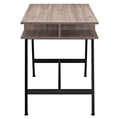 TABLE | Turnabout Desk | Modern Writing Table with Storage | Natural Wood Grain Finish | Adjustable Foot Glides | casafoyer.myshopify.com