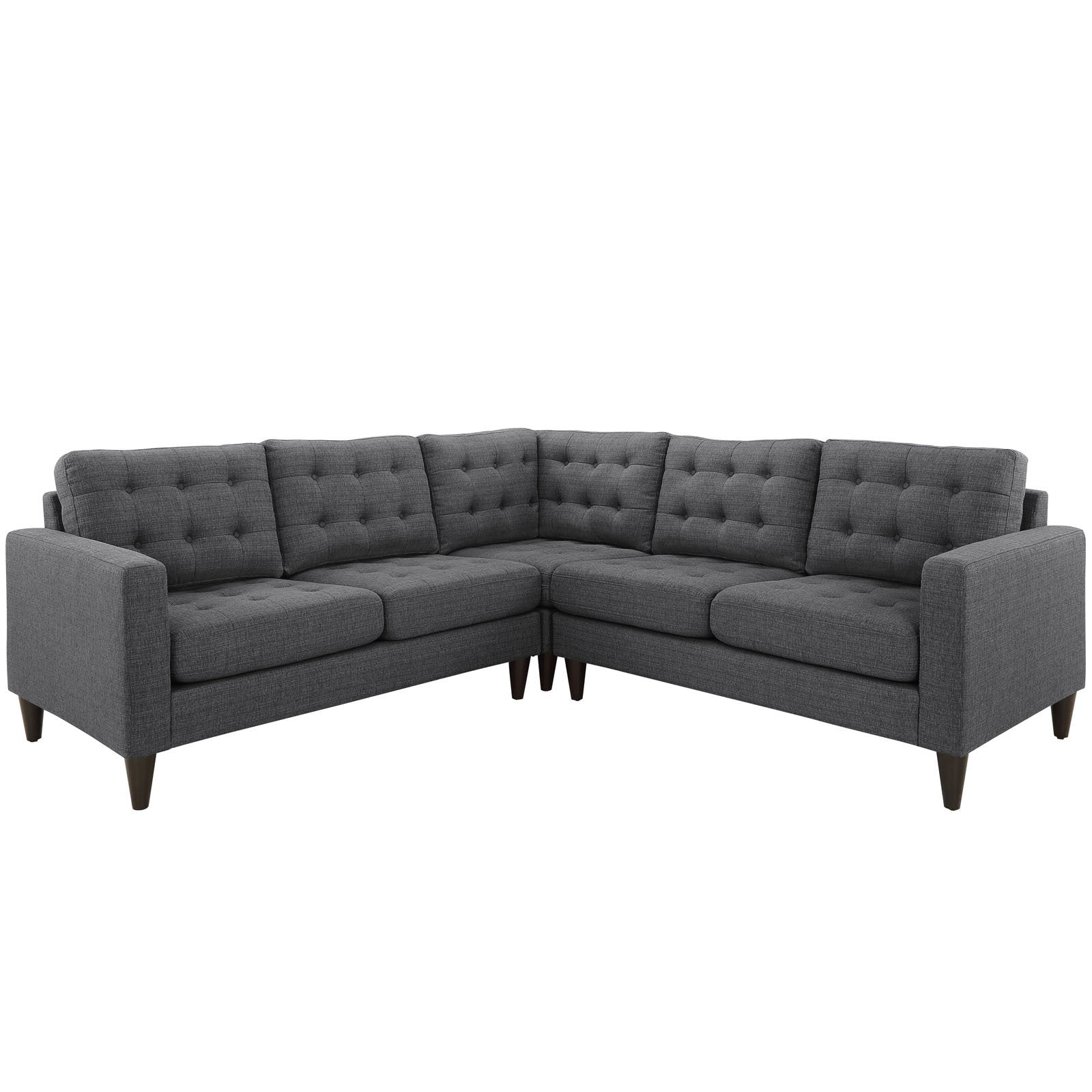 kitchen and dining room sets | CasaFoyer Empress Upholstered Fabric Sectional Sofa Set - Gray | Exquisite Craftsmanship | Plush Cushions | Noble Design | Solid Wood Legs | Luxurious Upholstery | casafoyer.myshopify.com