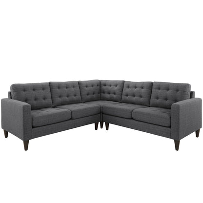 kitchen and dining room sets | CasaFoyer Empress Upholstered Fabric Sectional Sofa Set - Gray | Exquisite Craftsmanship | Plush Cushions | Noble Design | Solid Wood Legs | Luxurious Upholstery | casafoyer.myshopify.com