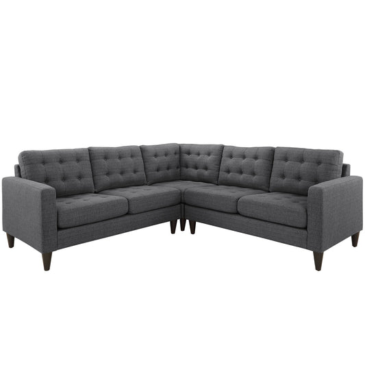 kitchen and dining room sets | CasaFoyer Empress Upholstered Fabric Sectional Sofa Set - Gray | Exquisite Craftsmanship | Plush Cushions | Noble Design | Solid Wood Legs | Luxurious Upholstery | casafoyer.myshopify.com