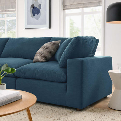 kitchen and dining room sets | CasaFoyer Commix Living Room Set | Luxurious & Inviting Sectional Sofa | Comfortable & Stylish | Soft Polyester & Linen Fabric | Solid Wood Construction | Perfect for Modern Homes | Includes Armless Chair, Ottoman, & Corner Chairs | Azure | casafoyer.myshopify.com