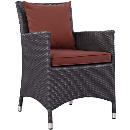 Patio Furniture Sets | Convene Outdoor Sectional Dining Armchair | Weather-Resistant Cushions | Synthetic Rattan Weave | Aluminum Frame | Patio, Backyard, Poolside | casafoyer.myshopify.com