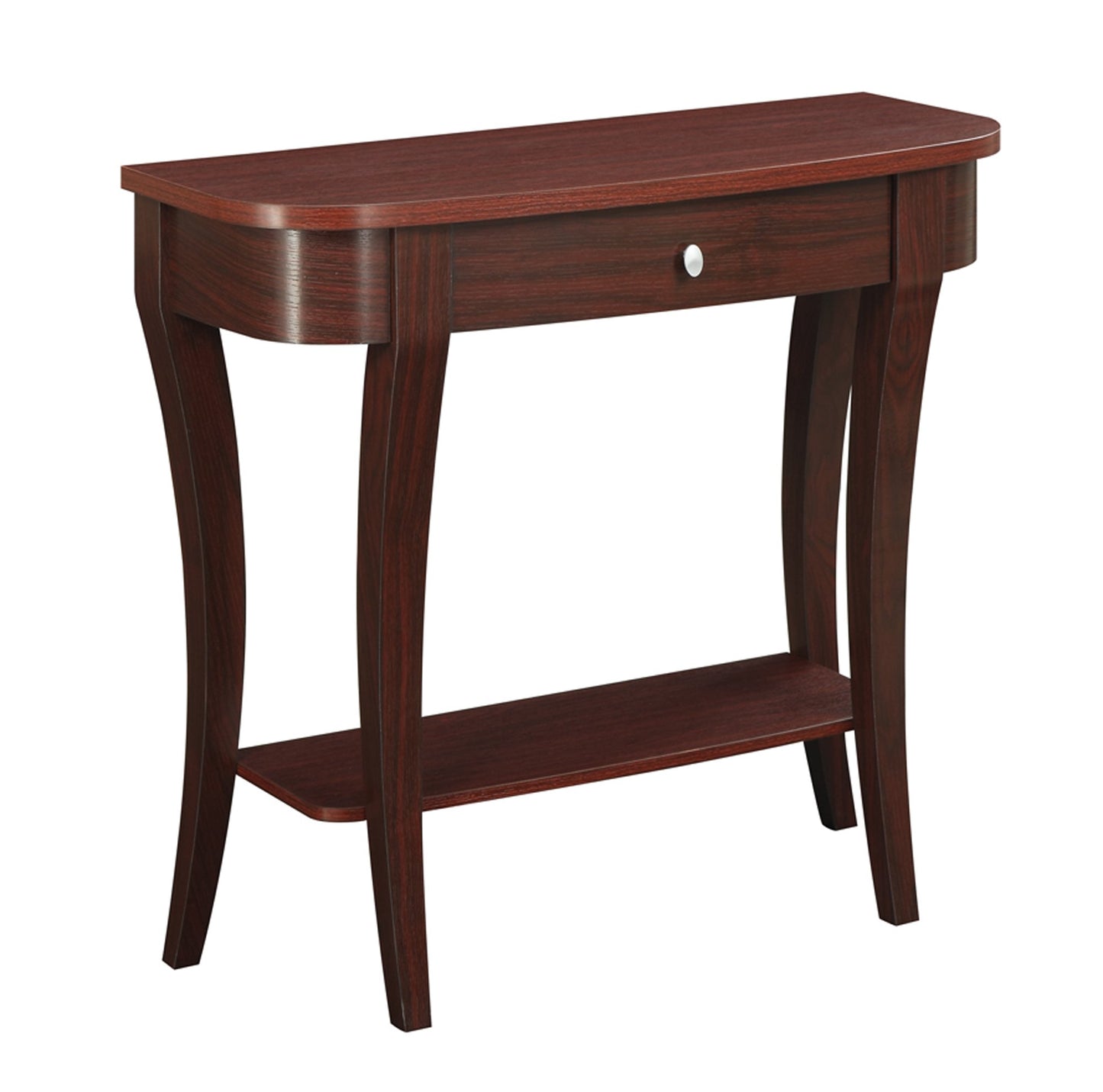 TABLE | Ergode Newport 1 Drawer Console Table | Contemporary Design | Cabriole Legs | Stainless Steel Pulls | Sliding Drawer | Bottom Shelf | Maximized Storage | casafoyer.myshopify.com