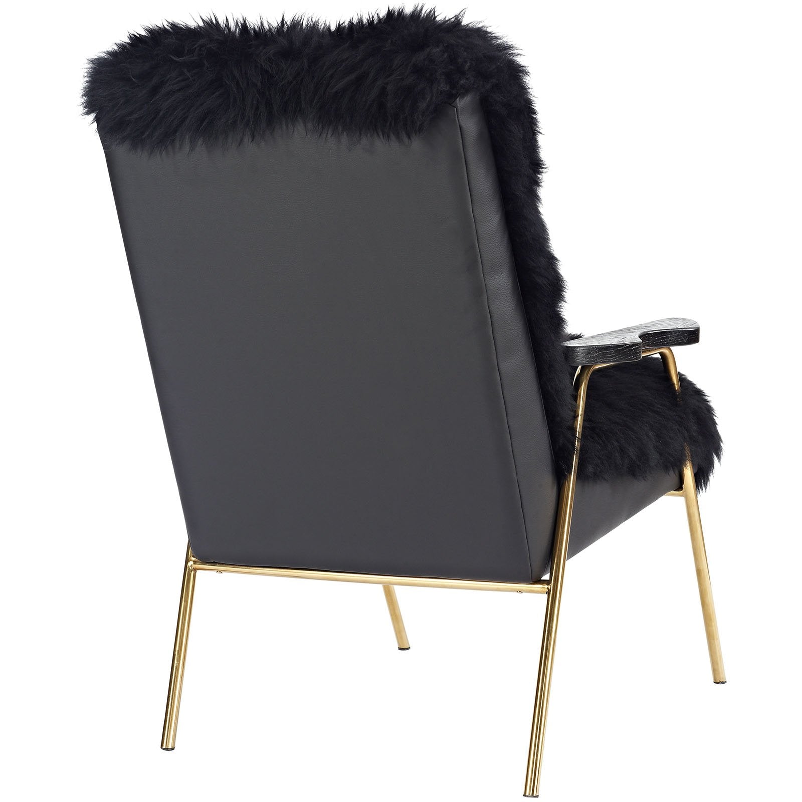 home office desk chairs | CasaFoyer Sprint Armchair | Luxurious Sheepskin | Foam Padding | Gold-Accented Legs | Solid Oak Armrests | Chic & Glamorous Vibe | casafoyer.myshopify.com