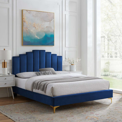 adjustable bed bases | CasaFoyer Elise Performance Velvet Queen Platform Bed | Opulent Elegance | Art Deco Style | Plush Velvet Panels | Gold Metal Legs | Stain-Resistant | Memory Foam Compatible | Sturdy Support | Easy Assembly | casafoyer.myshopify.com