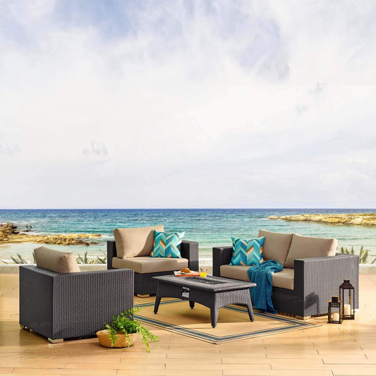 kitchen and dining room sets | CasaFoyer Convene Outdoor Patio Furniture Set | Fire Table | Durable Aluminum Frames | Water & UV-Resistant Cushions | 40,000 BTU Burner | CSA Certified | Perfect for Outdoor Entertaining & Relaxation | casafoyer.myshopify.com