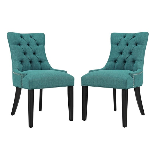 home office desk chairs | CasaFoyer Regent Dining Side Chair Set of 2 | Nostalgic Era Design | Tufted Buttons | Nailhead Trim | Plush Cushion | Polyester Fabric | Non-Marking Foot Caps | casafoyer.myshopify.com
