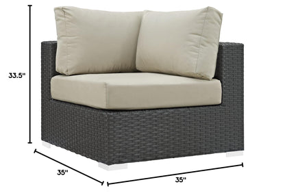 Patio Furniture Sets | Sojourn Outdoor Patio Corner Sofa Chair | Sturdy Seating | Sunbrella Cushions | UV Protection | Aluminum Frame | casafoyer.myshopify.com