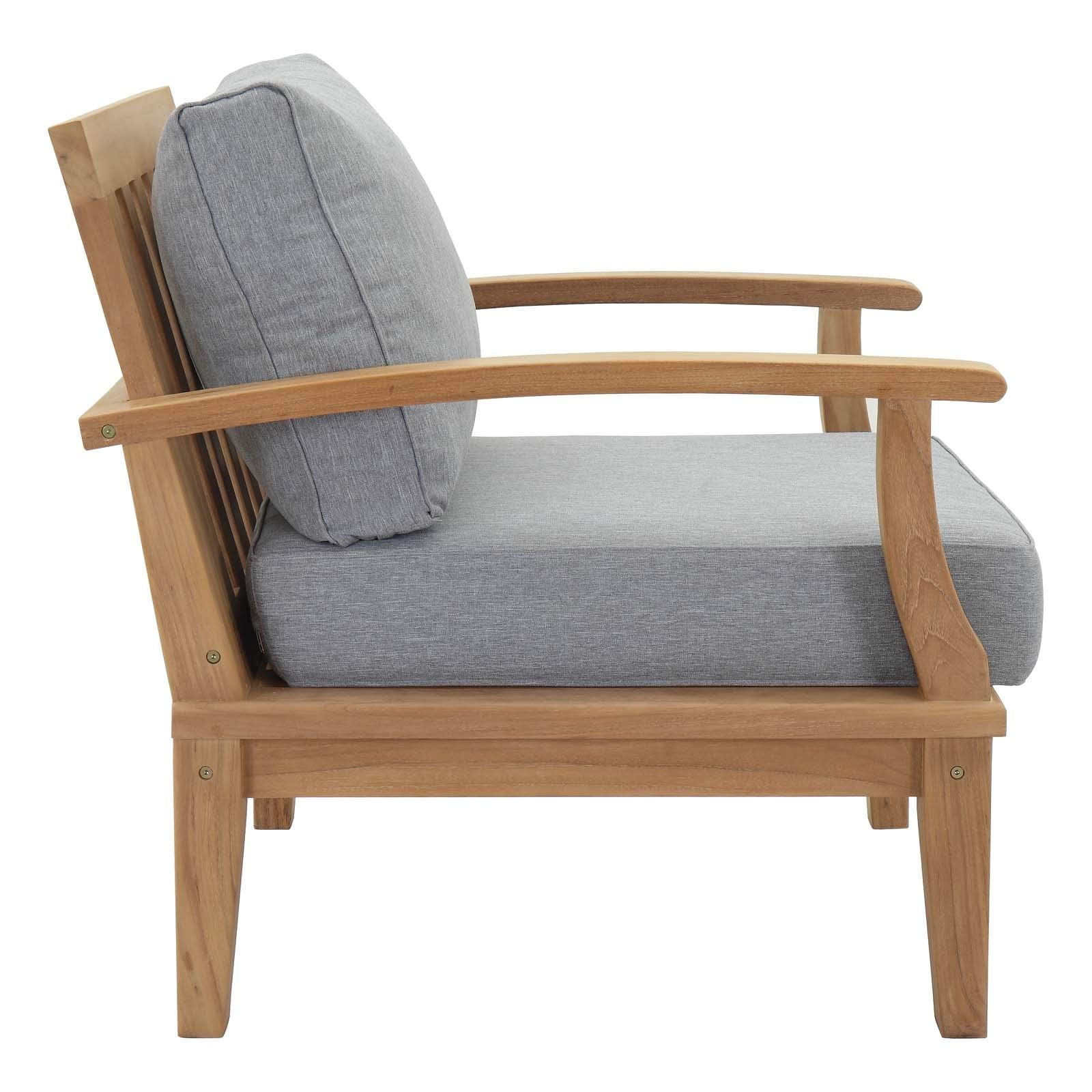kitchen and dining room sets | CasaFoyer Marina Teak Wood Outdoor Patio Furniture Sofa Sectional Set | Luxury, Durable, All-Weather Cushions | Includes Coffee Table & Armchairs | casafoyer.myshopify.com