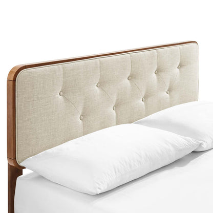 adjustable bed bases | CasaFoyer Bridgette Tufted Wood Full Platform Bed | Modern Design with Retro Details | Wood Grain Frame | Durable Construction | No Box Spring Needed | Suitable for Various Mattress Types | Easy Assembly | Walnut Beige | casafoyer.myshopify.com