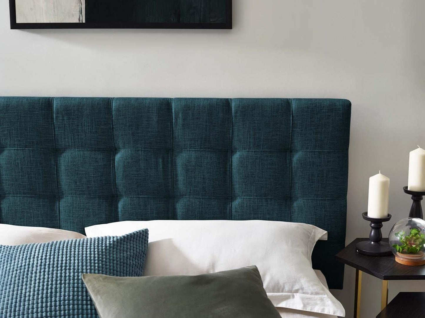 headboards | CasaFoyer Paisley Twin Headboard | Square-Patterned Design | Elegant Linen Fabric | Adjustable Height | Sturdy Wood Legs | Perfect for Kids, Dorms, and Guest Bedrooms | casafoyer.myshopify.com