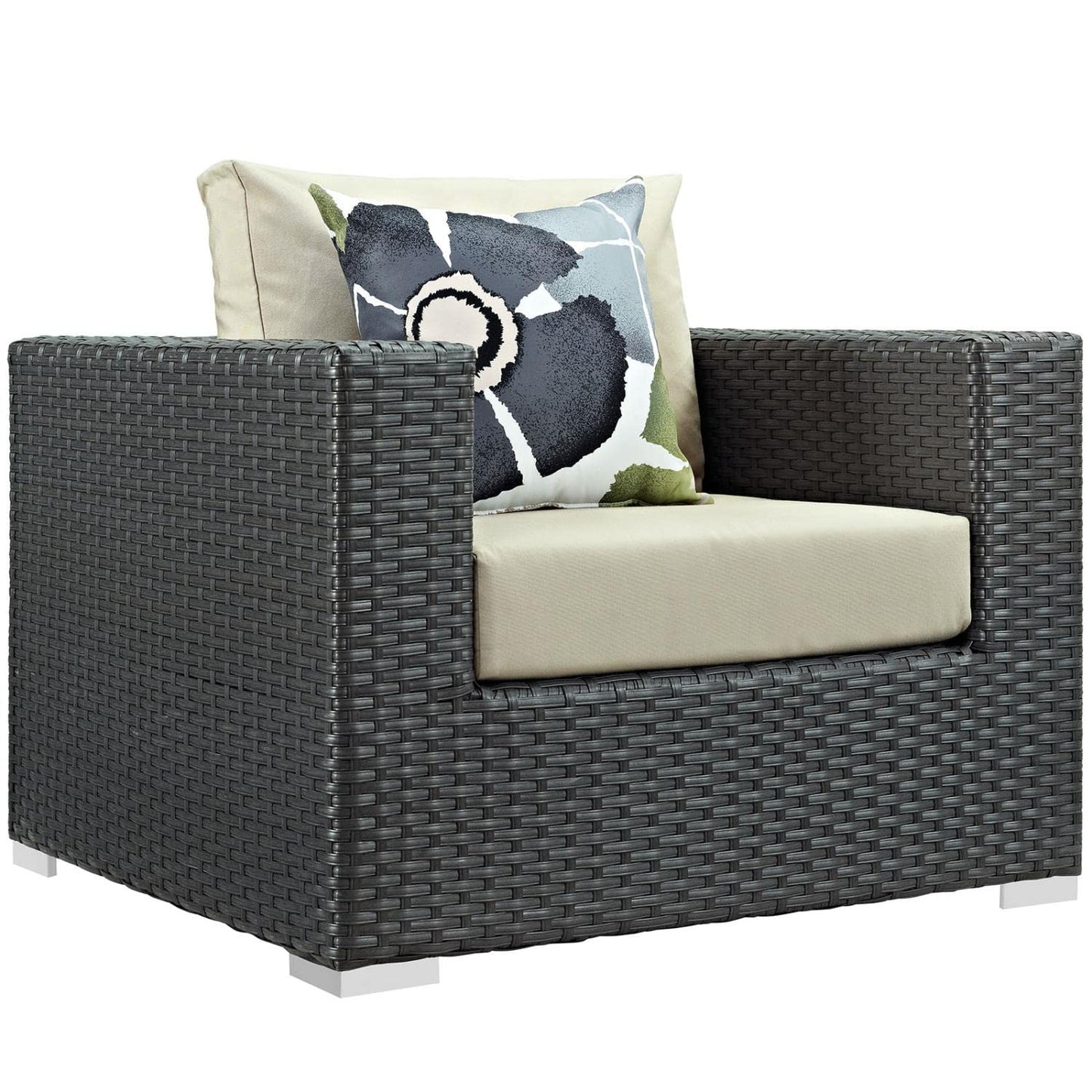 kitchen and dining room sets | CasaFoyer Sojourn Outdoor Patio Furniture Set | Ottoman & Armchairs | Sunbrella Cushions | UV Protection | Aluminum Frame | casafoyer.myshopify.com