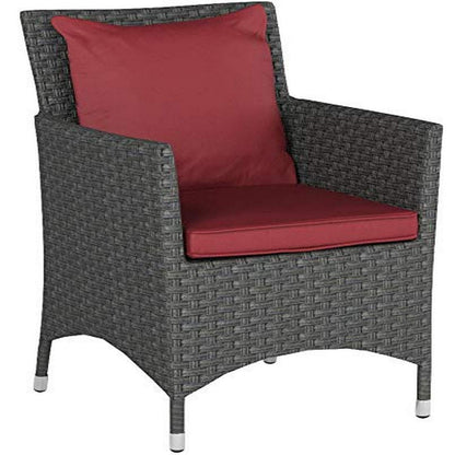 Patio Furniture Sets | Sojourn Outdoor Patio Furniture Collection | Dining Arm Chair | Sunbrella Cushions | Synthetic Rattan Weave | UV Protection | Aluminum Frame | casafoyer.myshopify.com