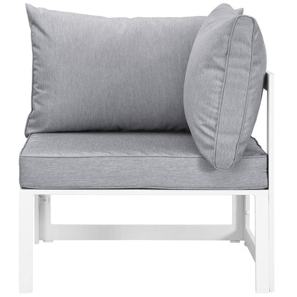 Patio Furniture Sets | Fortuna Outdoor Patio Sectional Sofa Set | 9 Piece Furniture Collection | Powder-Coated Aluminum Frame | All-Weather Polyester Cushions | Ideal for Modern Outdoor Spaces | casafoyer.myshopify.com