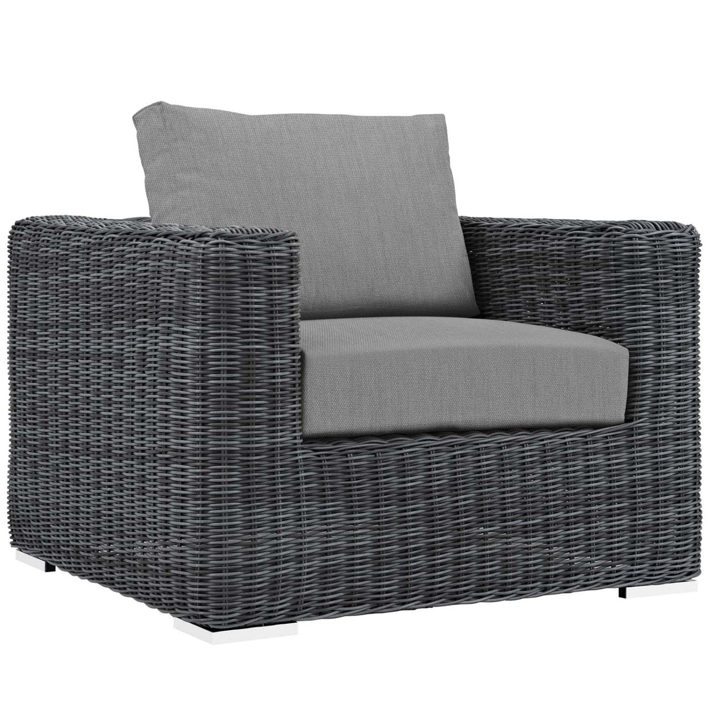 Patio Furniture Sets | Summon Outdoor Patio Sectional Sofa Set | Two-Tone Rattan | Sunbrella Cushions | UV Protection | Aluminum Frame | 7 Piece Set | casafoyer.myshopify.com
