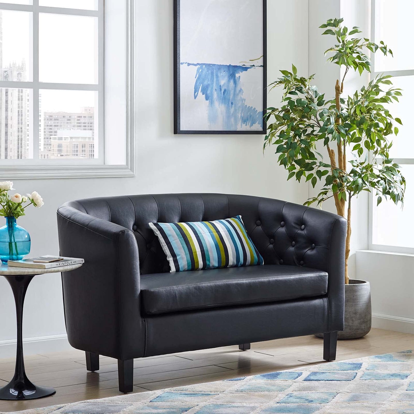 sofas | Prospect Chesterfield Loveseat | Timeless Elegance & Modern Sophistication | Button Tufting | Plush Foam Padding | High-Quality Faux Leather | casafoyer.myshopify.com