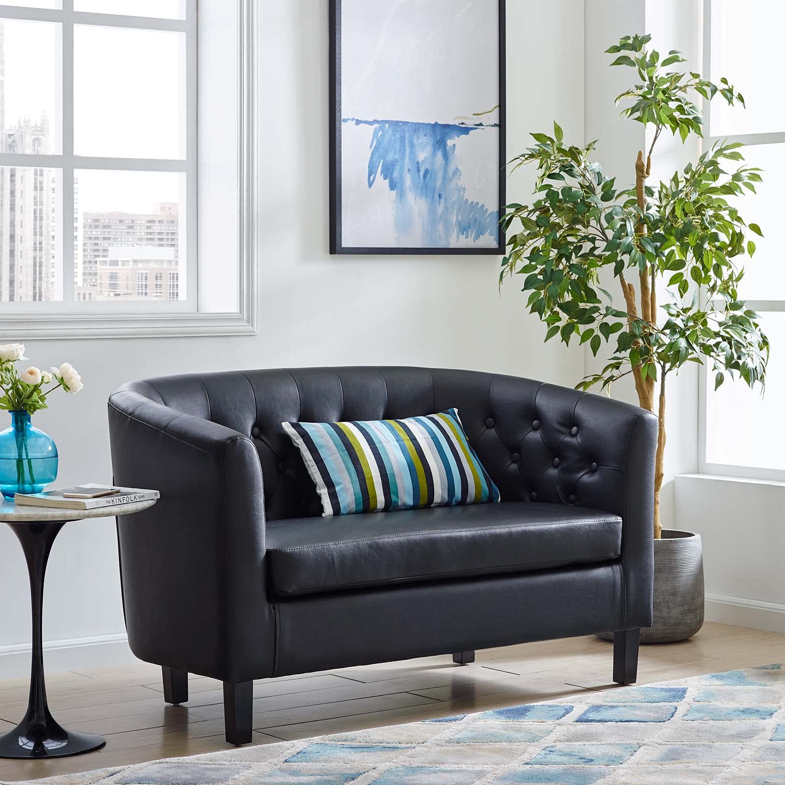 sofas | Prospect Chesterfield Loveseat | Timeless Elegance & Modern Sophistication | Button Tufting | Plush Foam Padding | High-Quality Faux Leather | casafoyer.myshopify.com