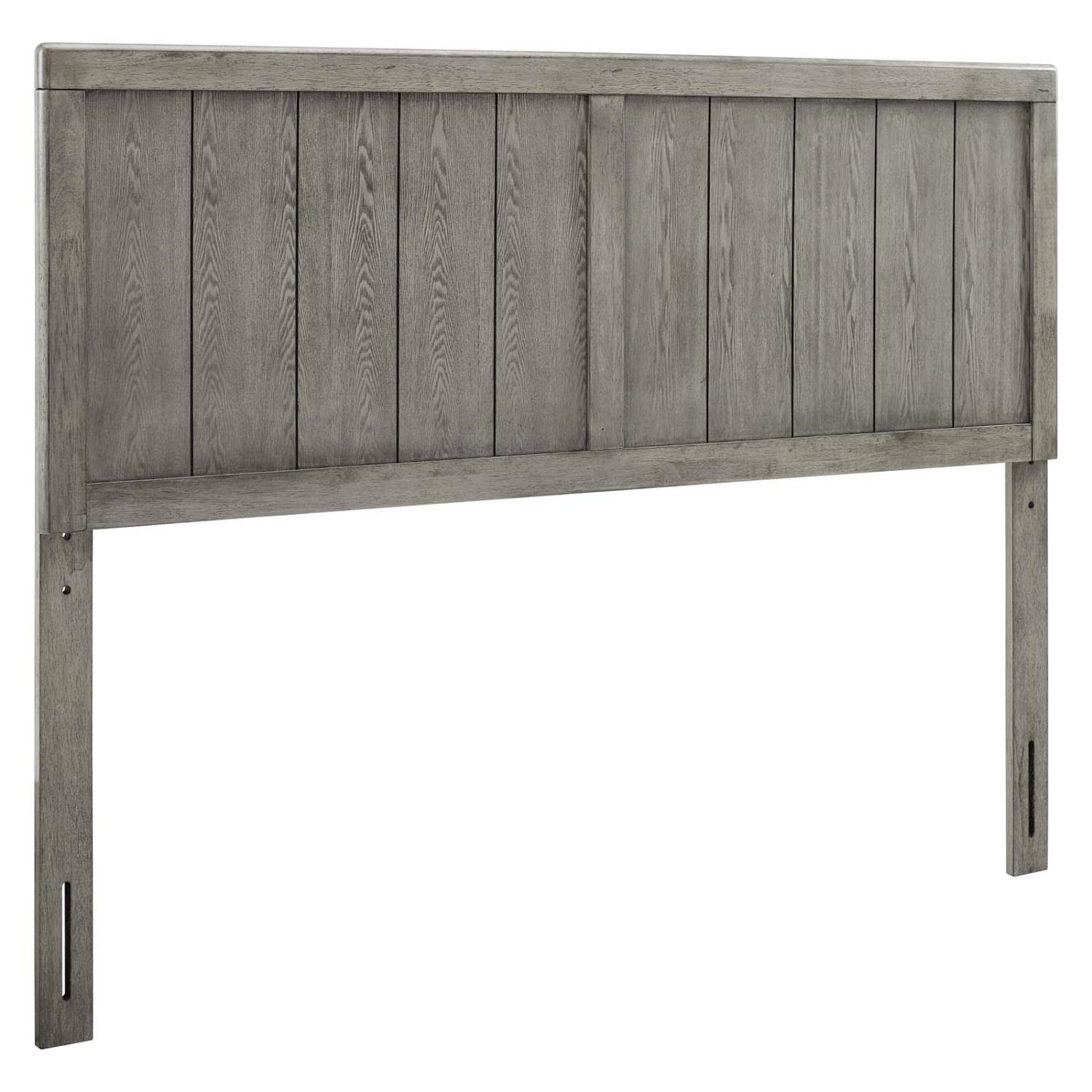 headboards | CasaFoyer Robbie Wood King Headboard | Vintage Charm | Mid-Century Design | Durable Rubberwood | MDF Veneer | Gray | casafoyer.myshopify.com