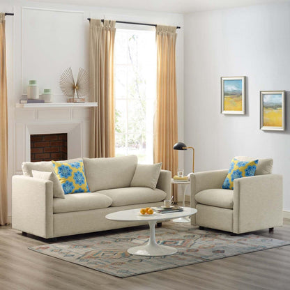 kitchen and dining room sets | CasaFoyer Activate Upholstered Fabric Sofa and Armchair Set | Cozy & Versatile | Soft Polyester Fabric | Modern Design | Sturdy & Durable | Easy to Unpack | Includes Sofa & Armchair | casafoyer.myshopify.com