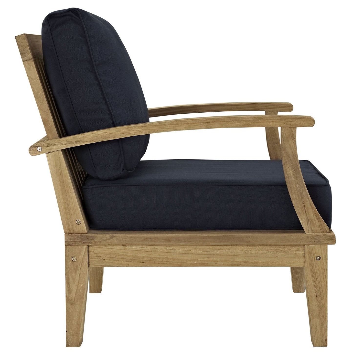 Patio Furniture Sets | Solid Teak Wood Outdoor Set | Marina Collection: Durable, All-Weather Cushions, Modern Design | Includes Side Table & Armchairs | casafoyer.myshopify.com
